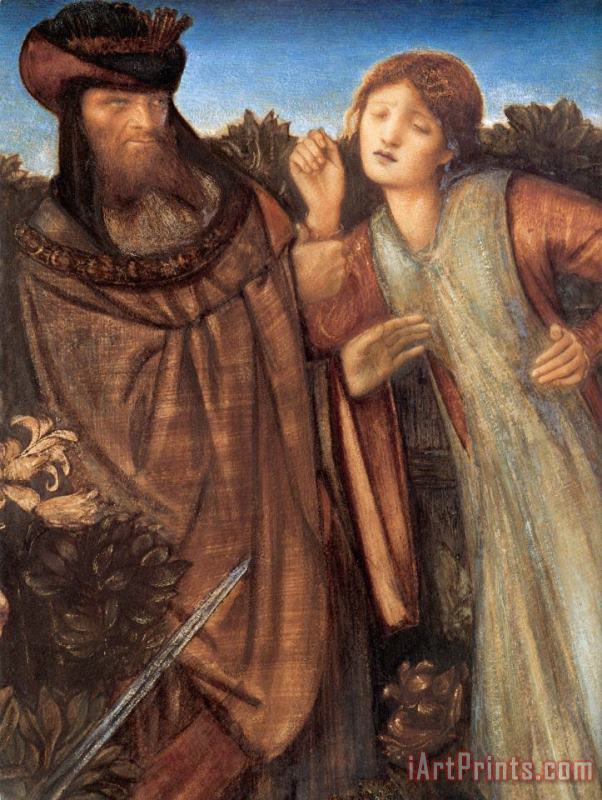 Edward Burne Jones King Mark And La Belle Iseult [detail] Art Print